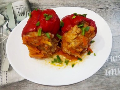 Как приготовить вкусный фаршированный перец с рисом и мясом