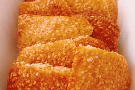 Легкие кунжутные коржики для сладкого перекуса