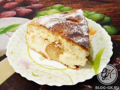 Нежный яблочный бисквитный пирог: просто и вкусно