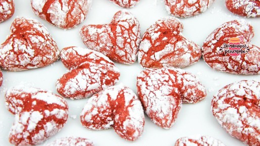 Нежные печенья-сердечки «Красный бархат» к Дню всех влюбленных